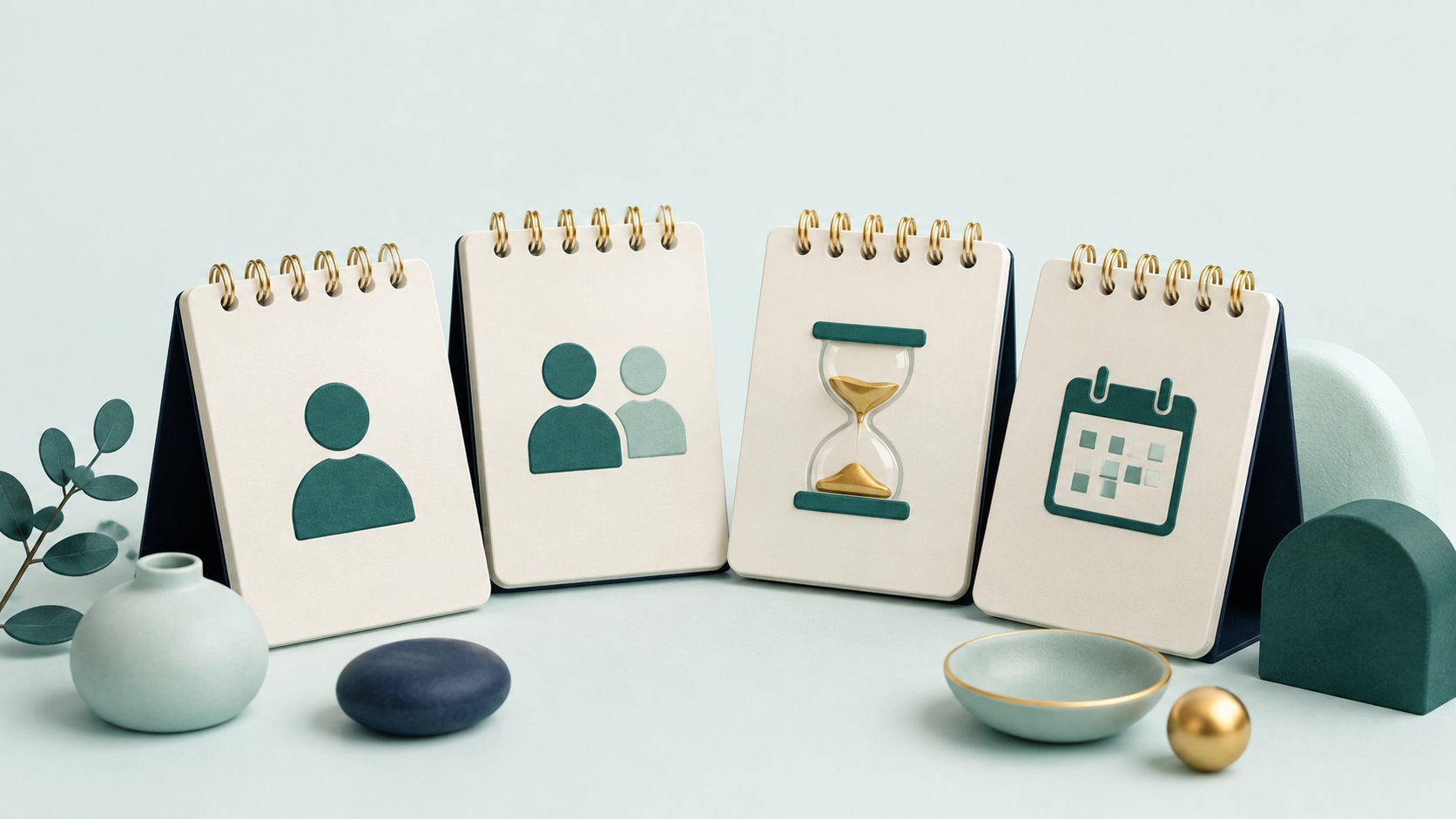 Four calendars illustrating individual, joint and time-based payout options.